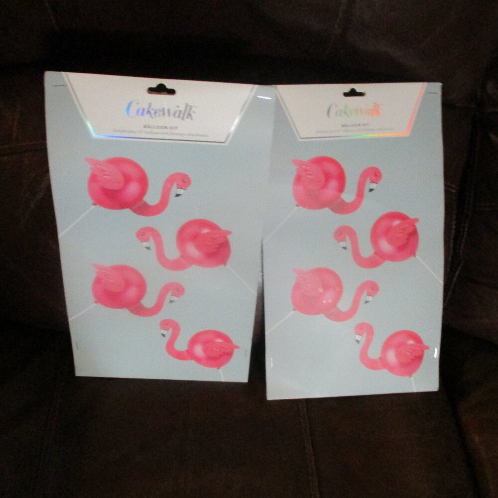 2 packs  Of Flamingo Latex Balloons, Pink 3D🌸 Cakewalk Balloon Kits
